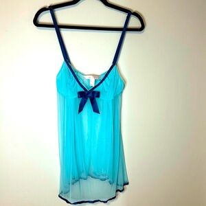 Victoria’s Secret Angels Blue Lace Nightgown Size Large